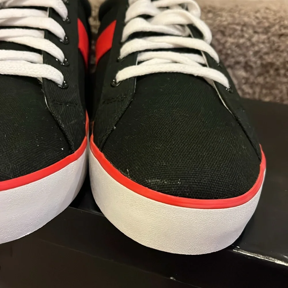 Polo Ralph Lauren Giles Boat Deck shoes sneakers new black red Mens Size 13
